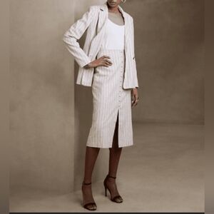 Linen blend skirt, size 14